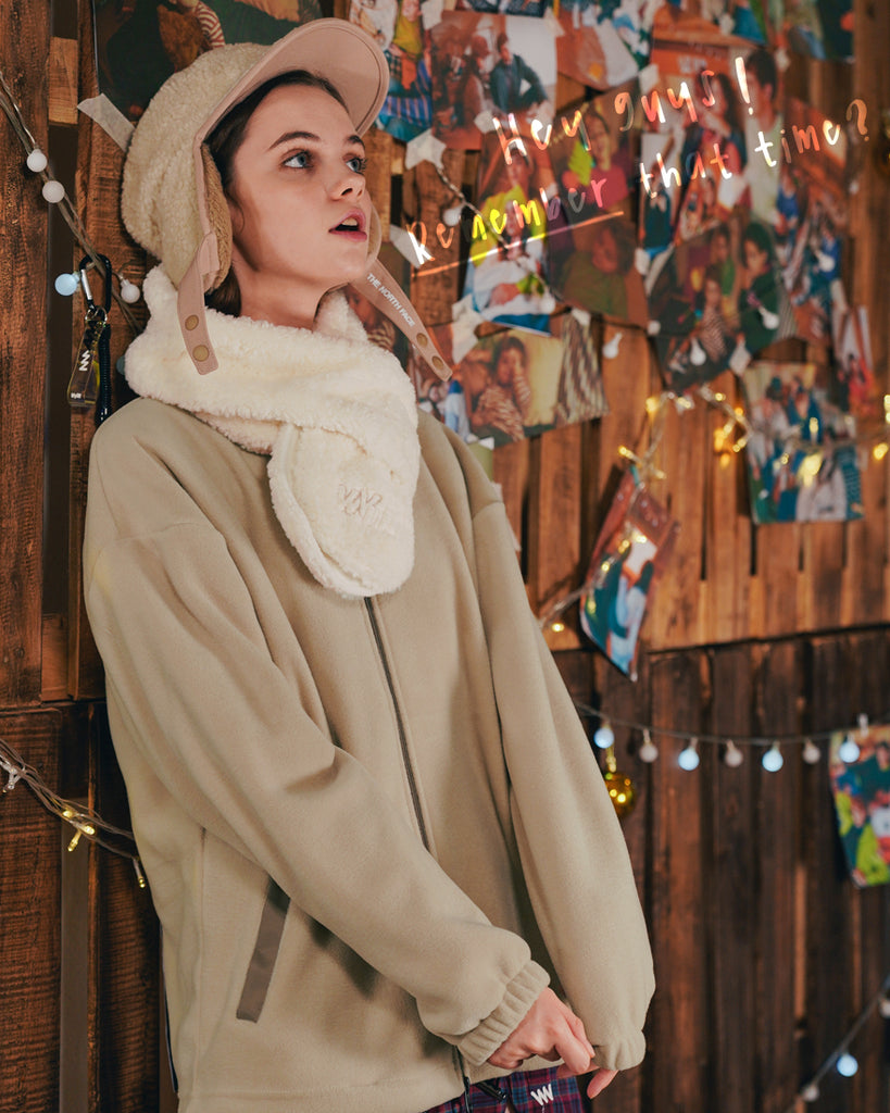 ダブルユーブイプロジェクト(WV PROJECT) Alvin Fleece Zipup BEIGE SYOT7342