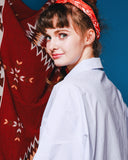 ダブルユーブイプロジェクト(WV PROJECT) THROUGH STRIPE SHIRT BLUE SYSS7273