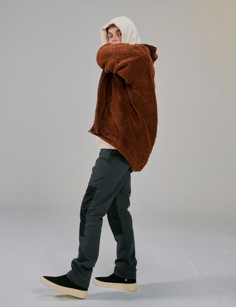 ディープリーク(DPRIQUE) OVERSIZED SHEARLING JACKET - BROWN