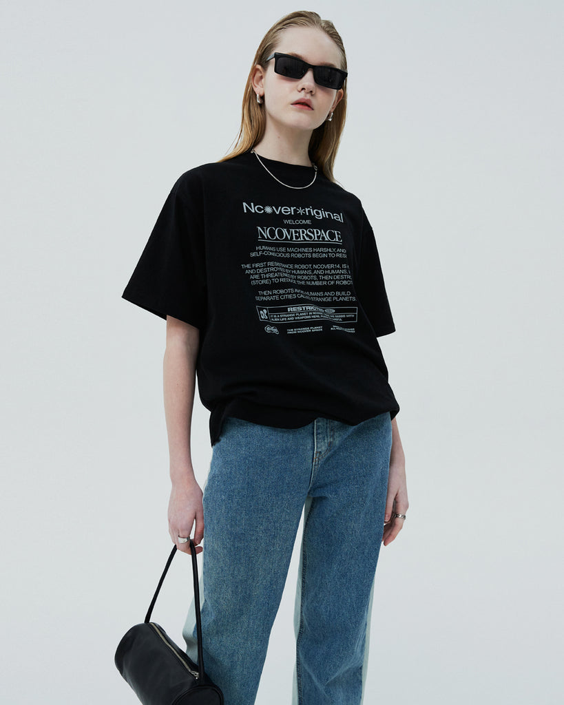 NCOVER(エンカバー)NCOVER PLANET TEXT TSHIRT-BLACK
