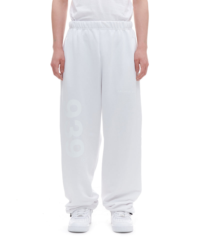 ARCHIVE BOLD (アーカイブボールド) 939 LOGO SWEAT PANTS (WHITE)