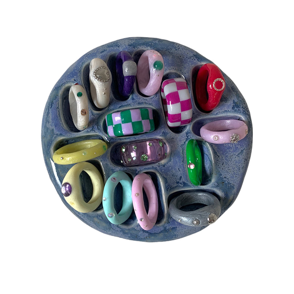 Nff(エヌエフエフ) 	 ceramic_ring holder (blue)