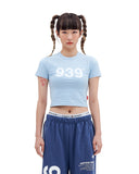 ARCHIVE BOLD (アーカイブボールド) 939 LOGO CROP TOP (SKY BLUE)