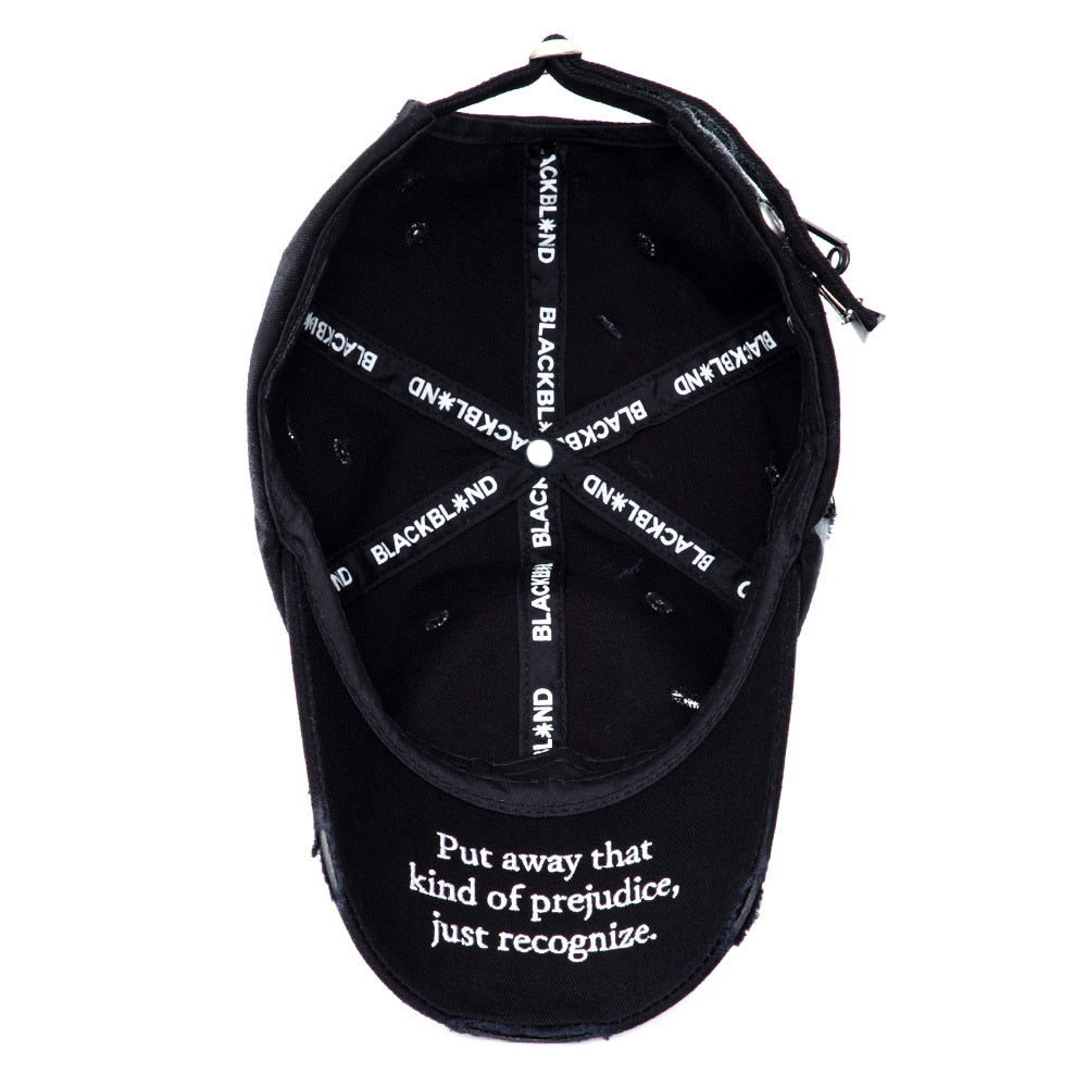 ブラックブロンド(BLACKBLOND) BBD Ripped Sprayed Custom Covered Logo Cap (Black)