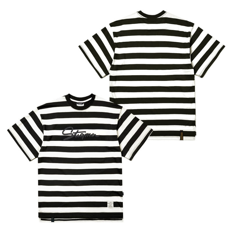 STIGMA(スティグマ) 22 STRIPE OVERSIZED T-SHIRTS BLACK