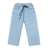 ブラックブロンド(BLACKBLOND) BBD Basic Drawstring Overfit Denim Pants (Light Blue)