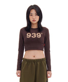 ARCHIVE BOLD (アーカイブボールド) 939 LOGO CROP LONG SLEEVE (BROWN)