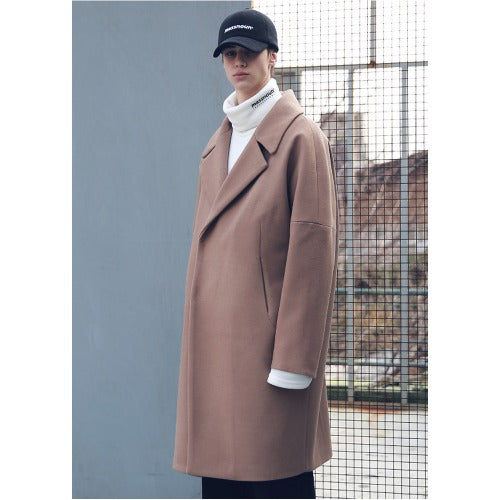 メスノウン(MASSNOUN) DOUBLE OVERSIZED SUBJECT BELT WOOL COAT MFECT003-CM