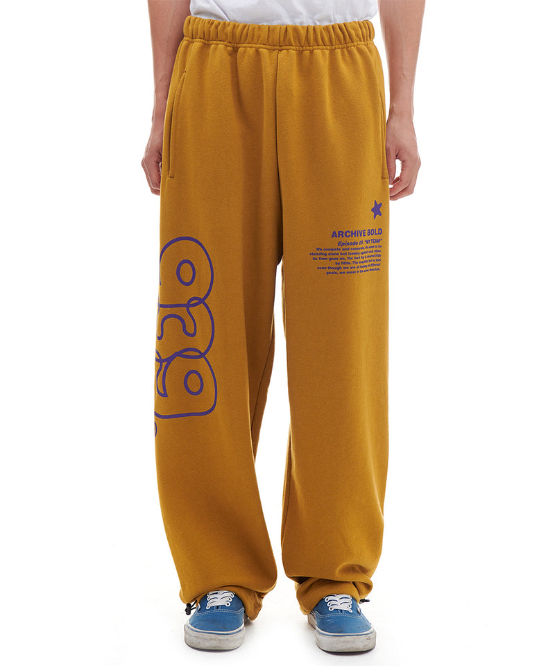 ARCHIVE BOLD (アーカイブボールド) 939 TYPE B SWEAT PANTS (MUSTARD)