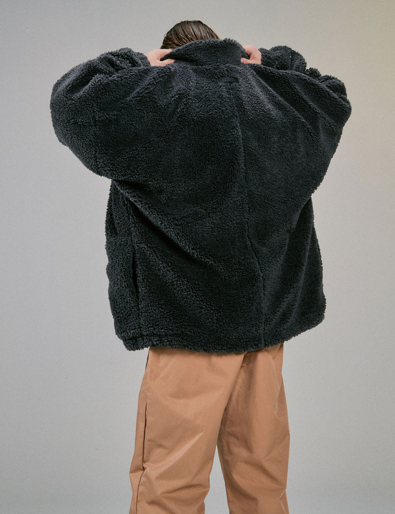 ディープリーク(DPRIQUE) OVERSIZED SHEARLING JACKET - GREY