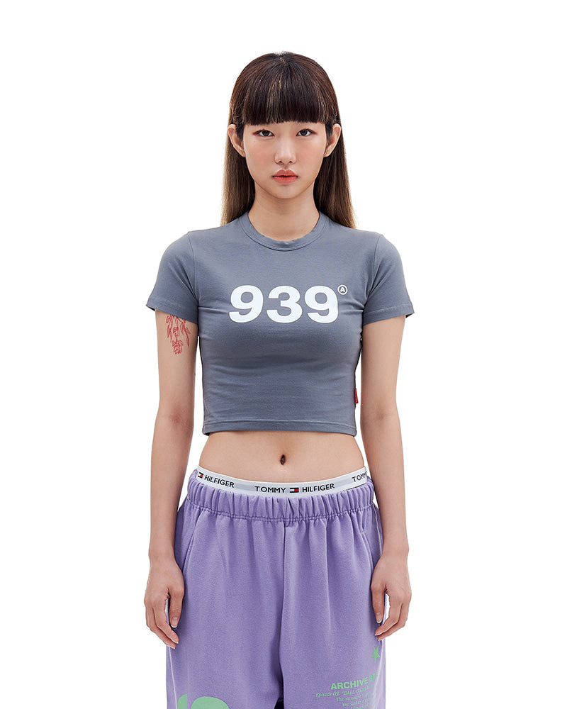 ARCHIVE BOLD (アーカイブボールド) 939 LOGO CROP TOP (GRAY)