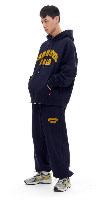 ARCHIVE BOLD (アーカイブボールド) ARCH LOGO HOOD (NAVY)