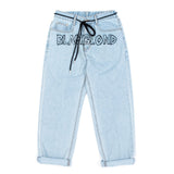 ブラックブロンド(BLACKBLOND) BBD Border Graffiti Smile Logo Denim Pants (Light Blue)