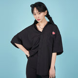 VARZAR(バザール) Heart Logo Silky Over Fit Half Shirts (2color)