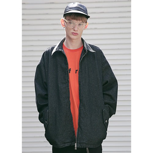 メスノウン(MASSNOUN) NOR D OVERSIZED BLACK DENIM JACKET MSEJK001-BK