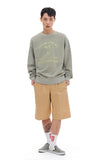 ARCHIVE BOLD (アーカイブボールド) BAD BEAGLE PIGMENT SWEAT SHIRTS (KHAKI)