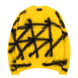 ブラックブロンド(BLACKBLOND) BBD Sprayed Custom Crewneck Sweatshirt (Yellow)