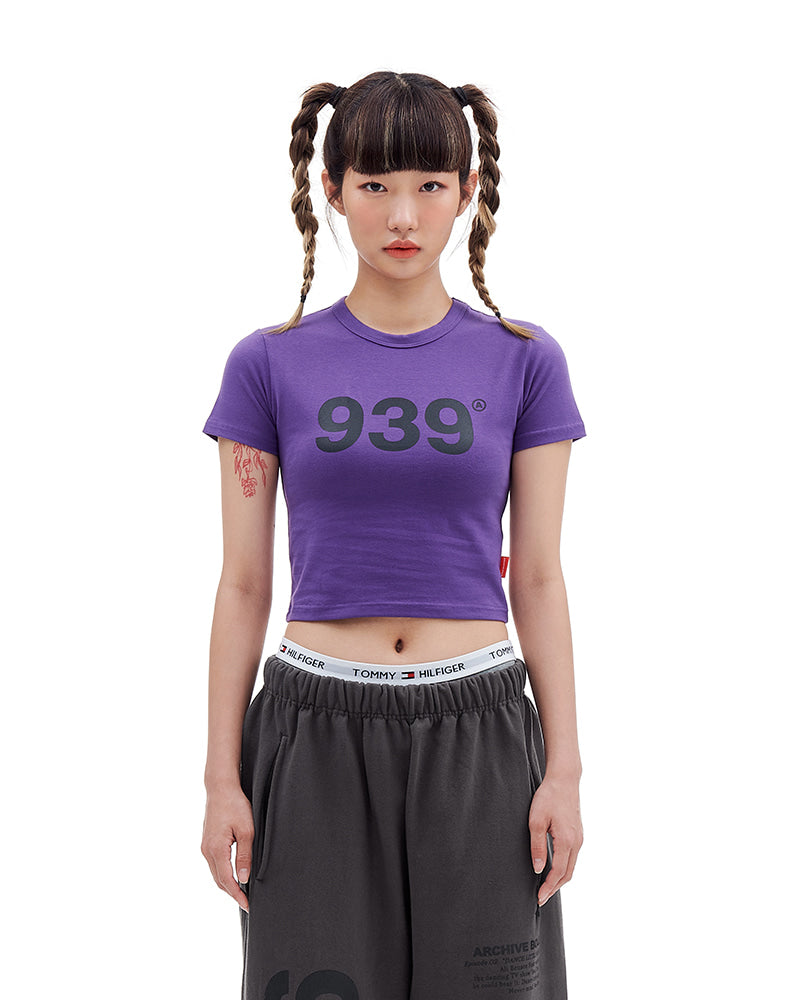 ARCHIVE BOLD (アーカイブボールド) 939 LOGO CROP TOP (PURPLE)