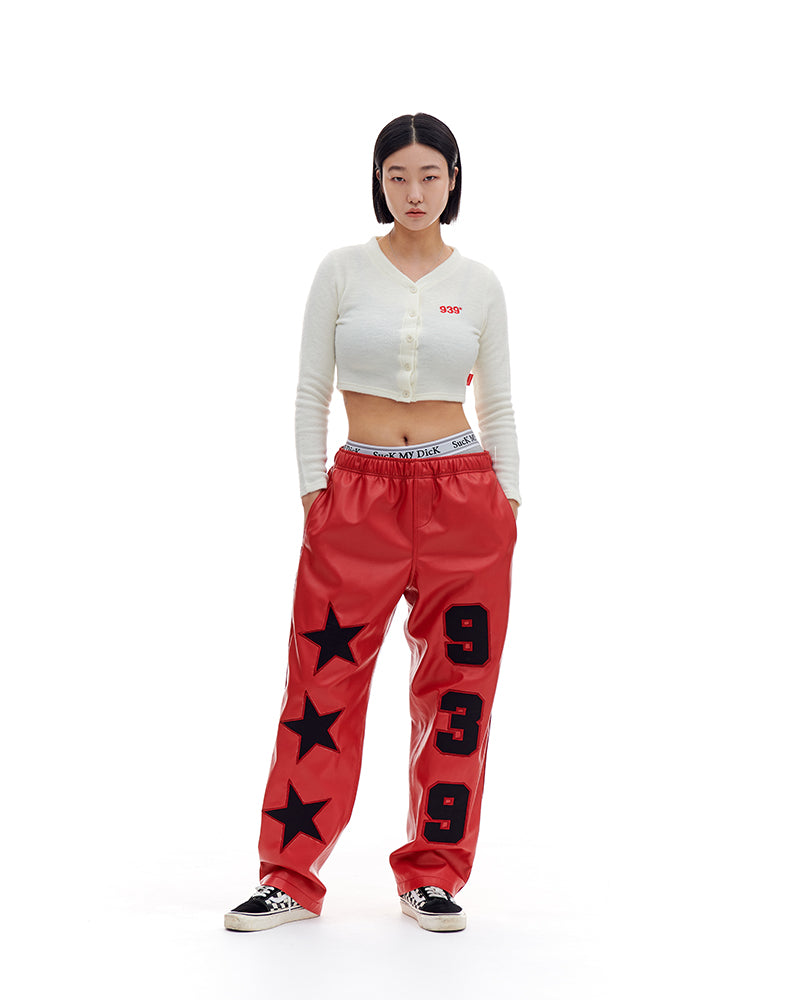 ARCHIVE BOLD (アーカイブボールド) FAKE LEATHER PANTS (DEEP RED)