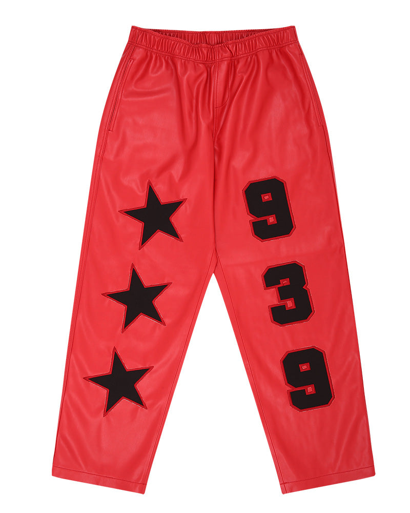 ARCHIVE BOLD (アーカイブボールド) FAKE LEATHER PANTS (DEEP RED)