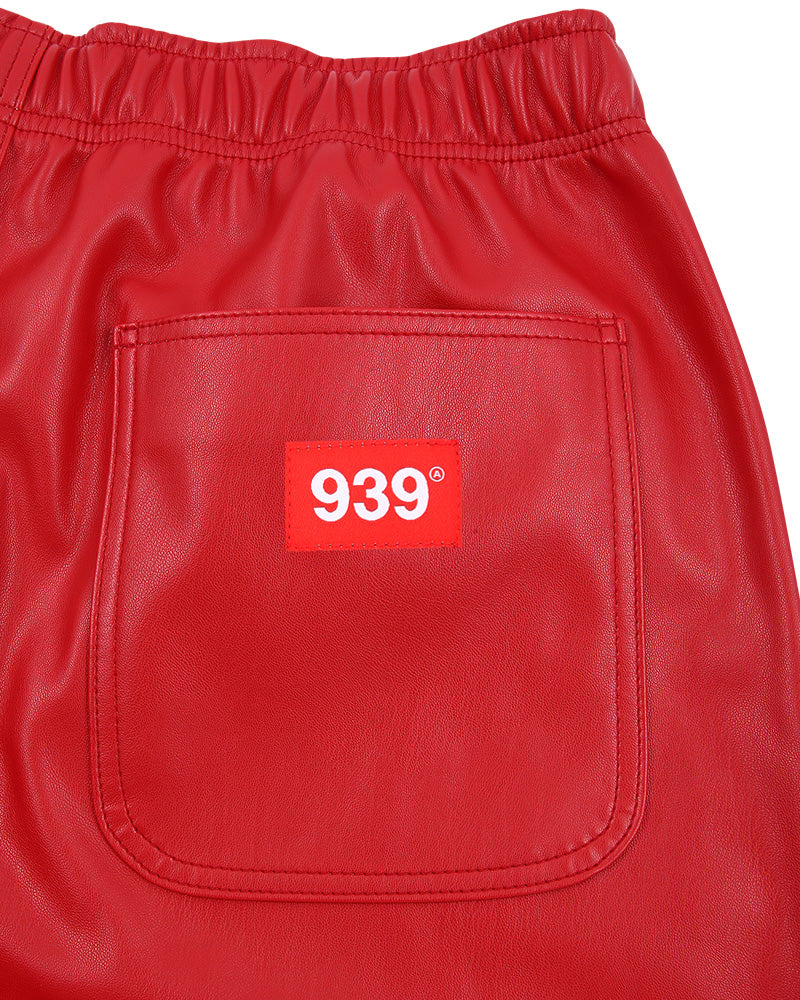 ARCHIVE BOLD (アーカイブボールド) FAKE LEATHER PANTS (DEEP RED)