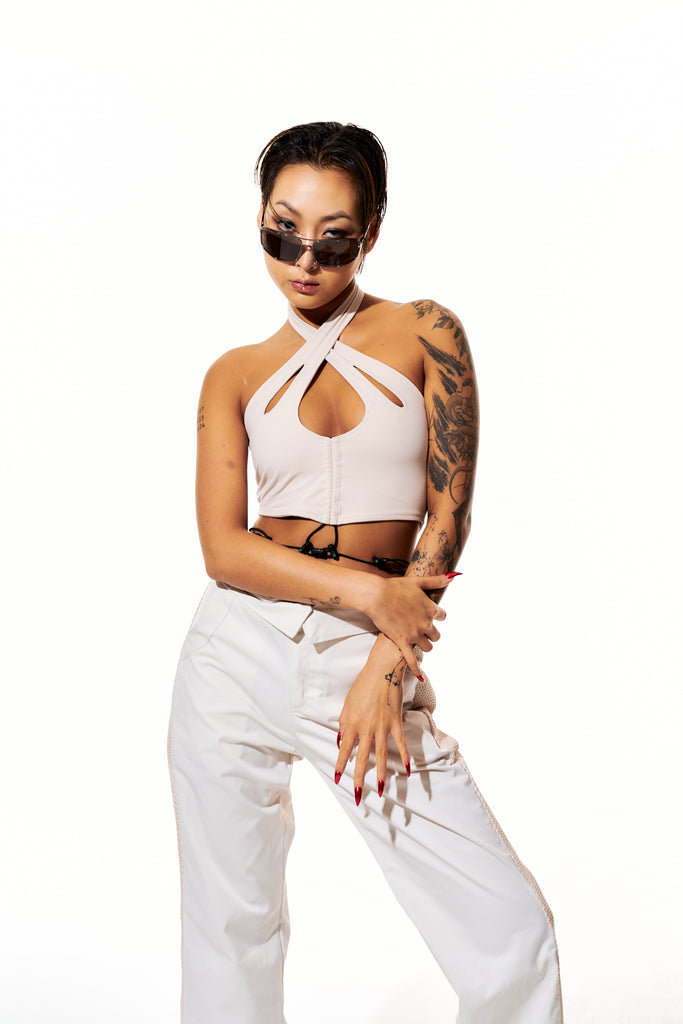 ASSEMBLE STATION (アセンブルステーション)  CUT STRING HOLTER NECK