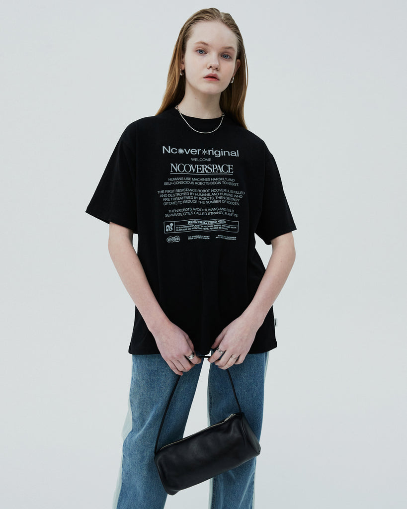 NCOVER(エンカバー)NCOVER PLANET TEXT TSHIRT-BLACK