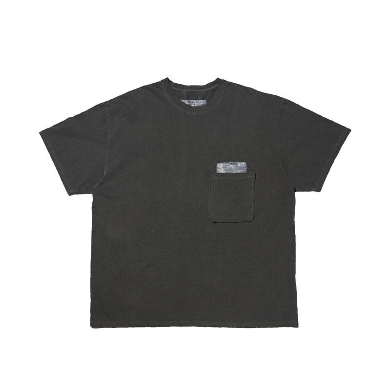 OVERR(オベルー) 21SU PIGMENT POCKET CHARCOAL T-SHIRTS
