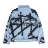ブラックブロンド(BLACKBLOND) BBD Sprayed Custom Denim Jacket (Light Blue)