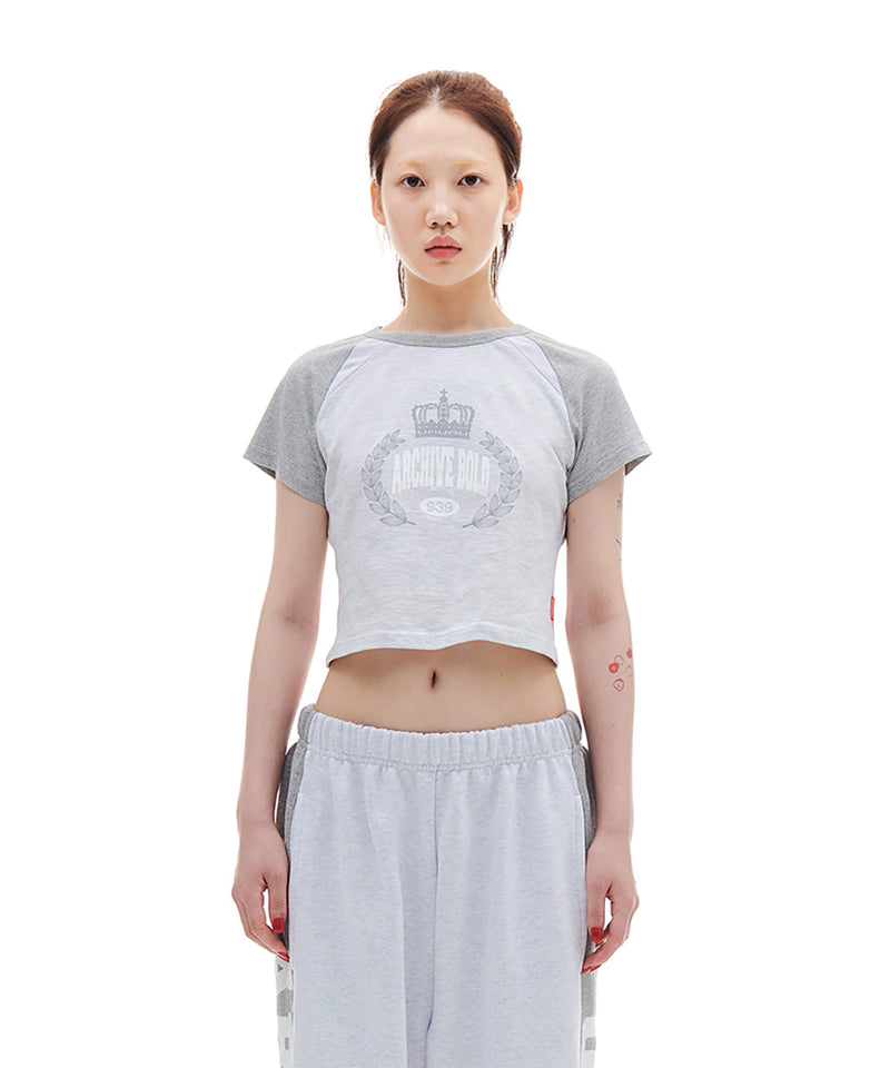 ARCHIVE BOLD (アーカイブボールド) CROWN CROP TOP (GRAY)