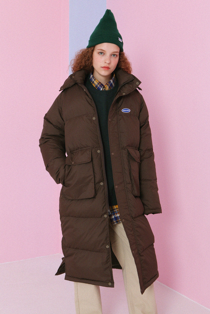 NCOVER(エンカバー)LOGO LONG PADDING-BROWN