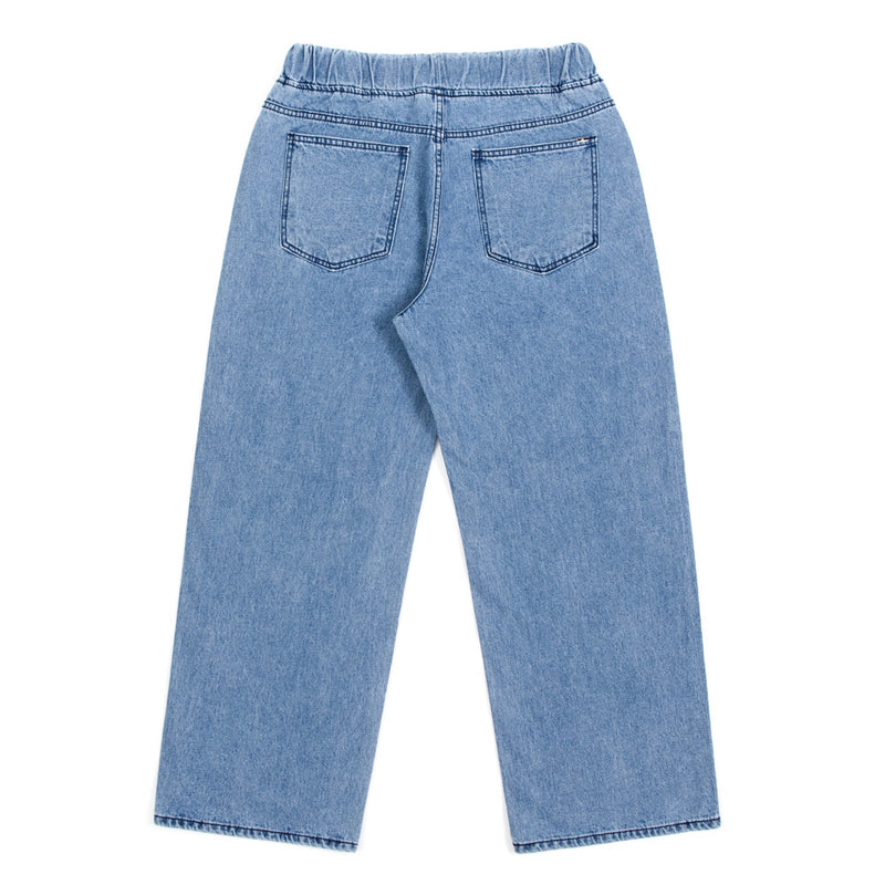 ブラックブロンド(BLACKBLOND) BBD Basic Drawstring Overfit Denim Pants (Blue)