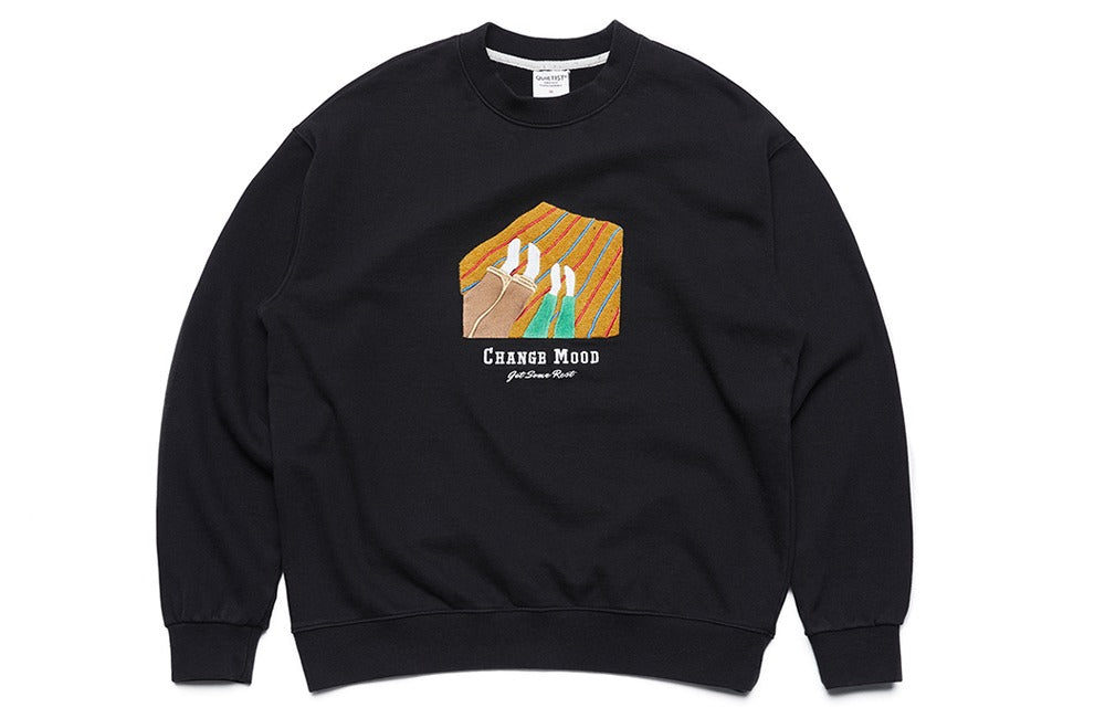 QUIETIST (クワイエティスト) Change-mood Blanket Sweat (black)