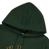 mahagrid (マハグリッド)     ROUND LOGO APPLIQUE HOODIE GREEN (MG2DSMM400A)