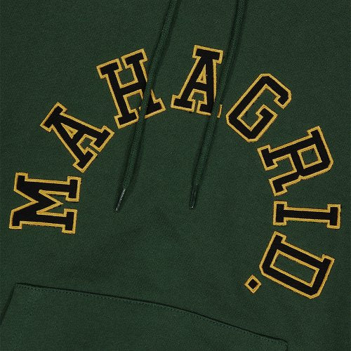 mahagrid (マハグリッド)     ROUND LOGO APPLIQUE HOODIE GREEN (MG2DSMM400A)