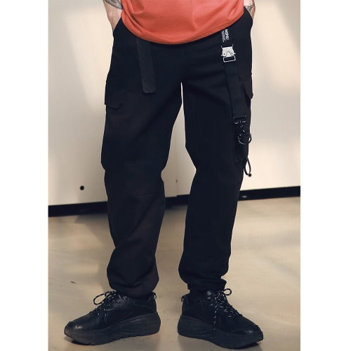 メスノウン(MASSNOUN) SL LOGO SECTION STRING PANTS MSNCP002-BK