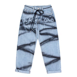 ブラックブロンド(BLACKBLOND) BBD Sprayed Custom Denim Pants (Light Blue)