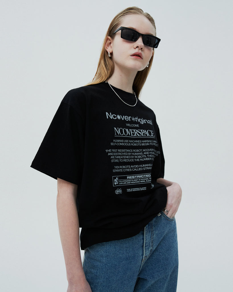 NCOVER(エンカバー)NCOVER PLANET TEXT TSHIRT-BLACK