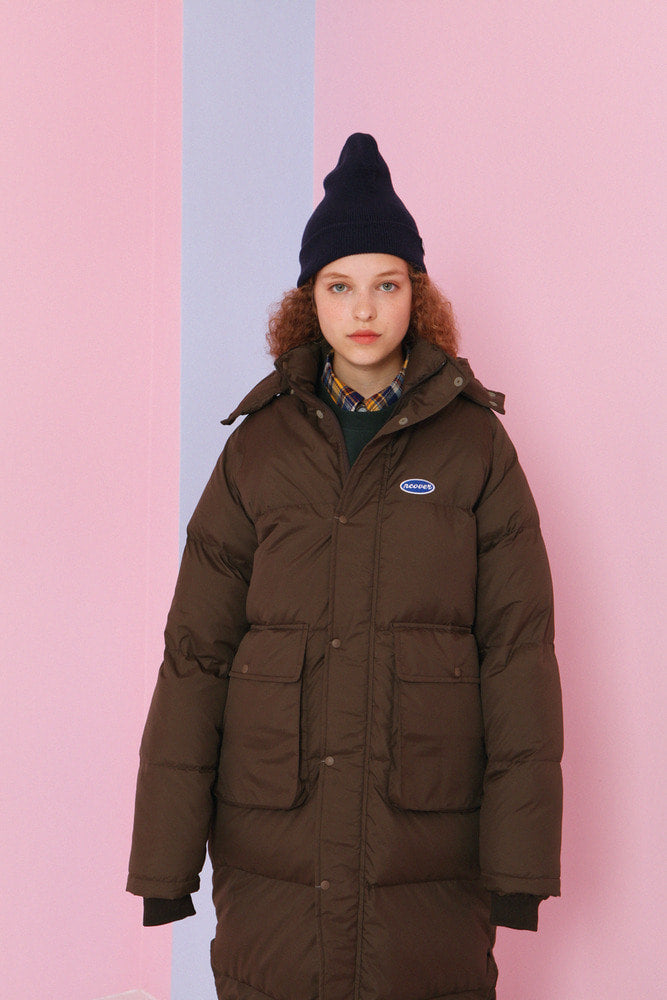 NCOVER(エンカバー)LOGO LONG PADDING-BROWN