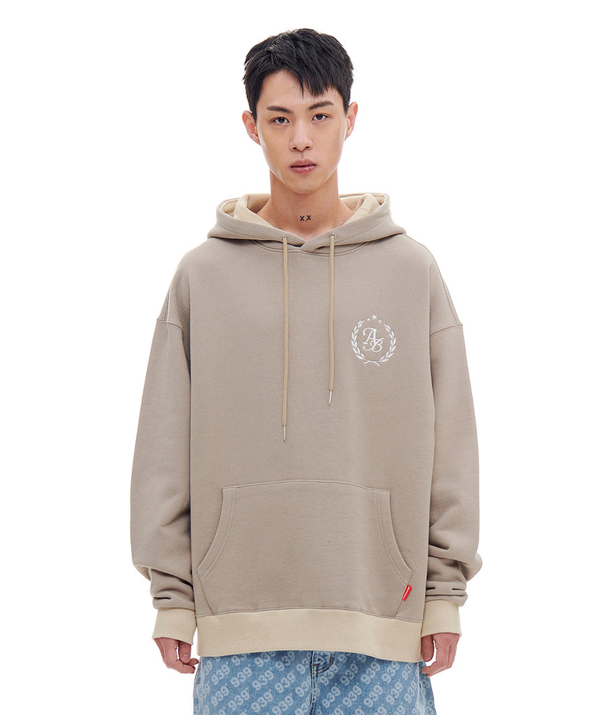 ARCHIVE BOLD (アーカイブボールド) AB EMBLEM MIX HOOD (BEIGE)