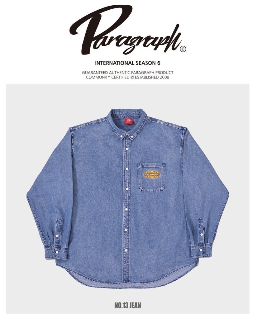 Paragraph ( パラグラフ )  LOGO EMBROIDERY DENIM SHIRT NO.13