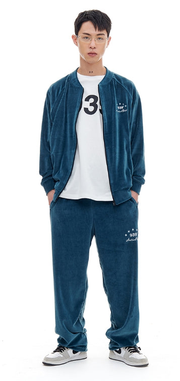 ARCHIVE BOLD (アーカイブボールド) VELOUR JACKET (PEACOCK BLUE)