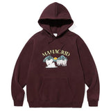 mahagrid (マハグリッド)     SAMOYED HOODIE BURGUNDY(MG2CFMM418A)