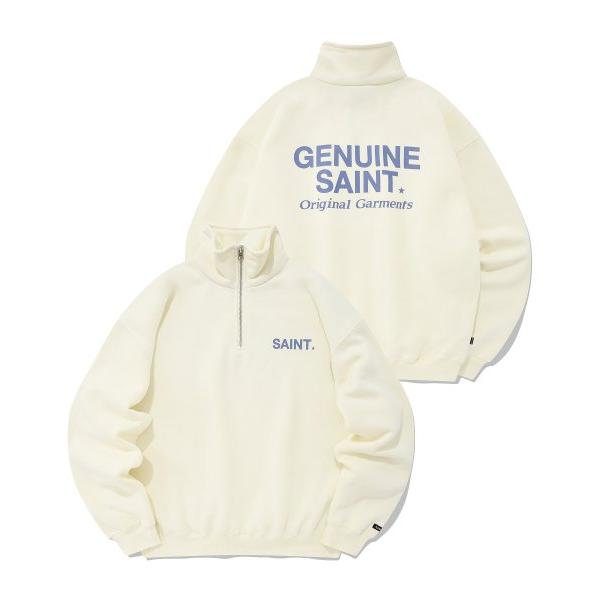 セイントペイン(SAINTPAIN)    SP G.SAINT HALF ZIP-CREAM