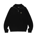 mahagrid (マハグリッド)     CREST HALF ZIP KNIT BLACK(MG2CFMK681A)
