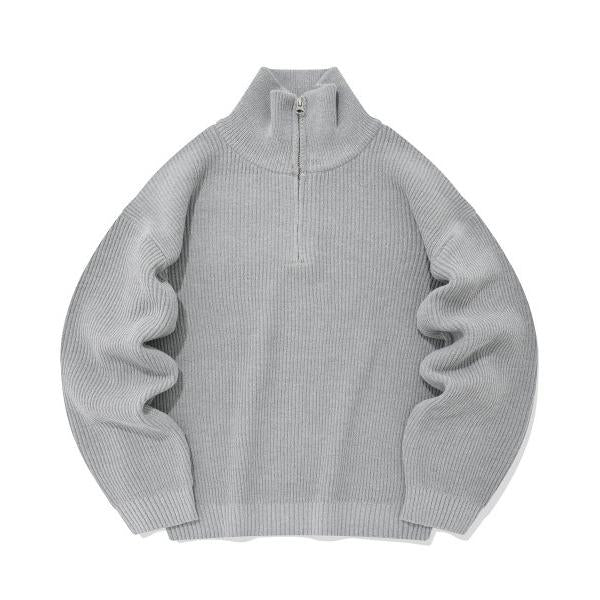 セイントペイン(SAINTPAIN)    SP PBT SOFT HALF ZIP KNIT-GRAY