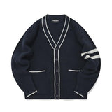 セイントペイン(SAINTPAIN)    SP WOOL VARSITY CARDIGAN-NAVY