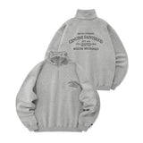 セイントペイン(SAINTPAIN)    SP SERIF G.S LOGO HALF ZIP-MELANGE GRAY