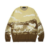 mahagrid (マハグリッド)     SAMOYED KNIT SWEATER BEIGE(MG2CFMK623A)