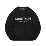 セイントペイン(SAINTPAIN)    SP SOFT JACQUARD LOGO KNIT-BLACK